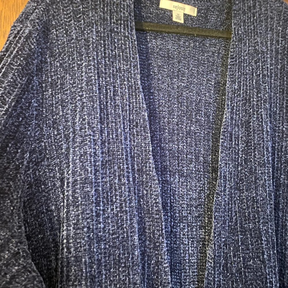 Sejour Blue Textured Women's Jacket